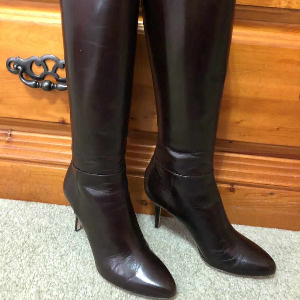 Jimmy Choo Brown Kirby Knee High Boot EU 38.6 US 7